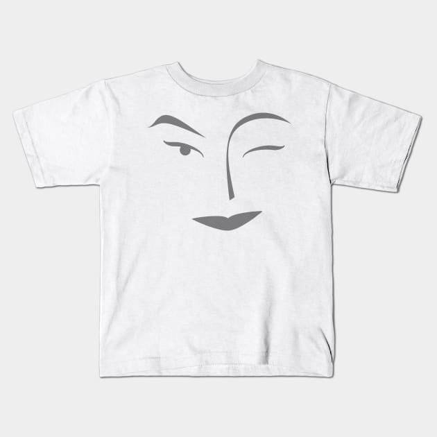 Natural beauty wink Kids T-Shirt by RF design